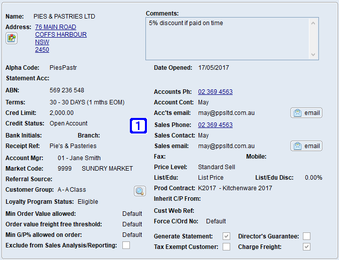 General Information Tab Screen General Information Tab Screen